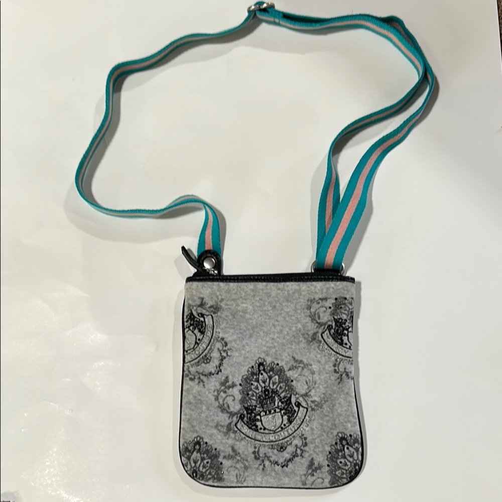 Juicy Couture XBODY gray velour crossbody.